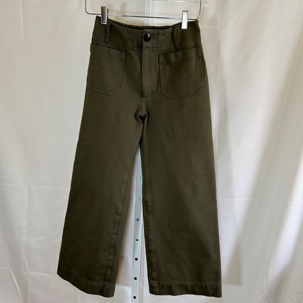 Maeve Anthropologie Cropped Olive Colette Pants Size 25